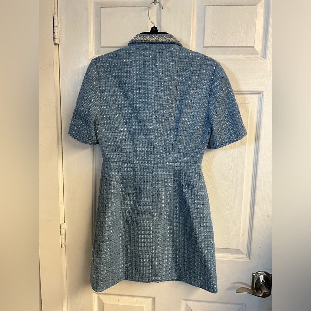 Rilya Sequin Embellished Tweed Short Dress - Picture 5 of 7